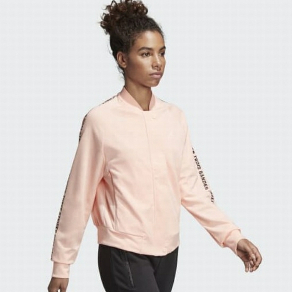 ADIDAS Bomber Jacket | Three Stripes Hazel Coral S
